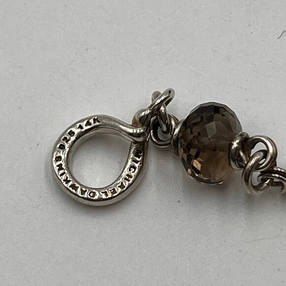 Michael Dawkins 925 Sterling 14K Rondel Bead fresh Water Pearl Toggle
Bracelet - Picture 7 of 9